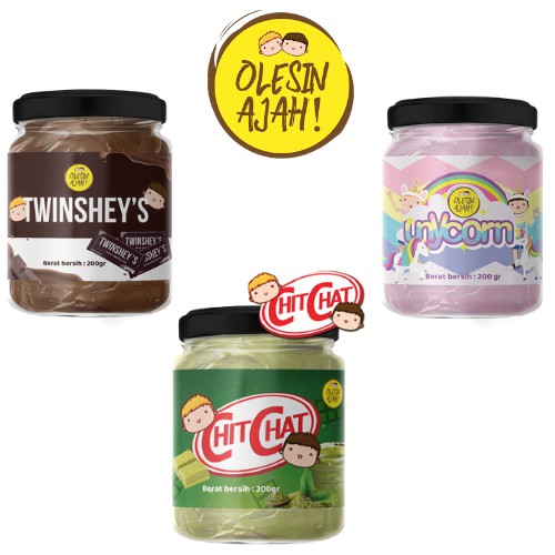 

BEST SELLER!! 3 Pcs Selai TwinsHey's + Unycorn + Chit Chat - OlesinAjah - Homemade