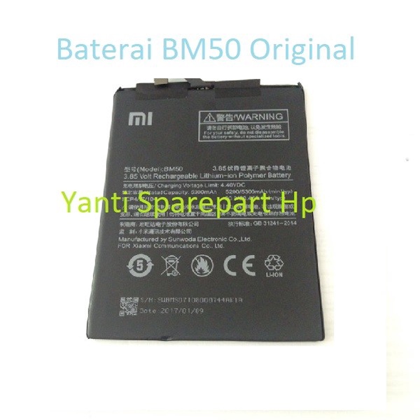 Baterai Xiaomi Mi Max 2 BM50 Original