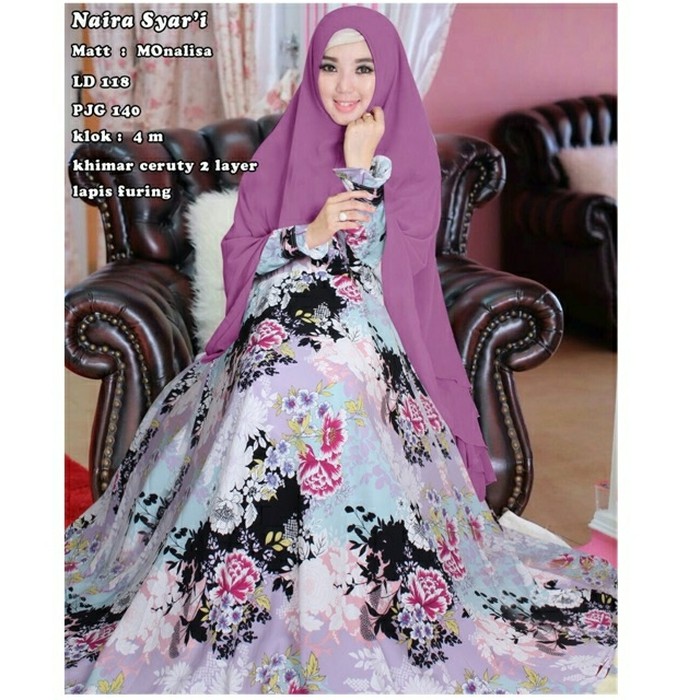 GAMIS / SYARI / DRESS / MAXI / SET KHIMAR / NAIRA SYARI ROSE FIRDAUS