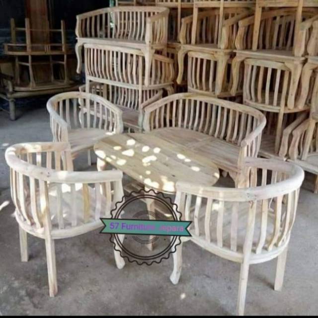Kursi Tamu Betawi Lenong Jati - Kursi Minimalis - Kursi Sofa Jati Mentahan