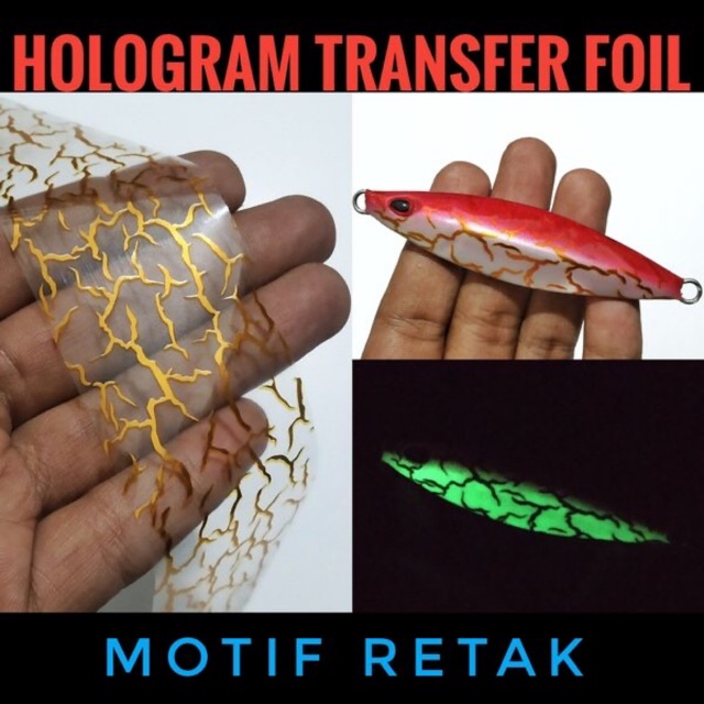 

Hologram Foil Hot Stamping Motif Retak Gold
