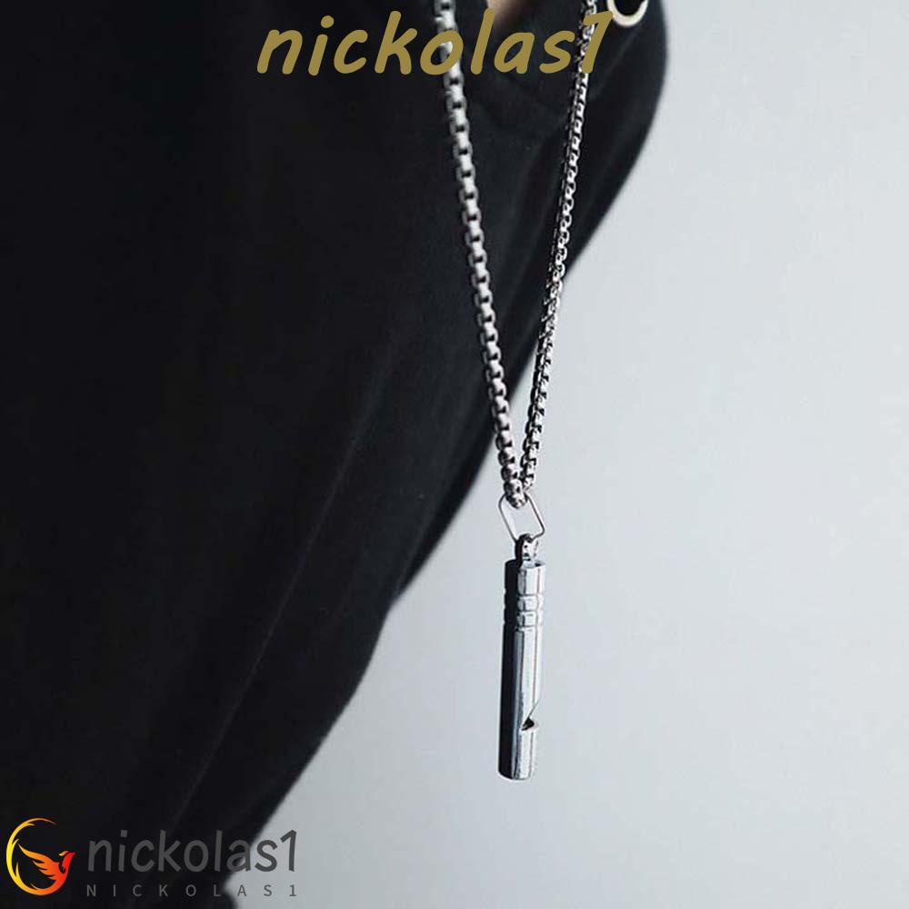 Nickolas1 Kalung Rantai Liontin Peluit Bahan Alloy Gaya Trendy / Simple / Hip hop Untuk Wanita