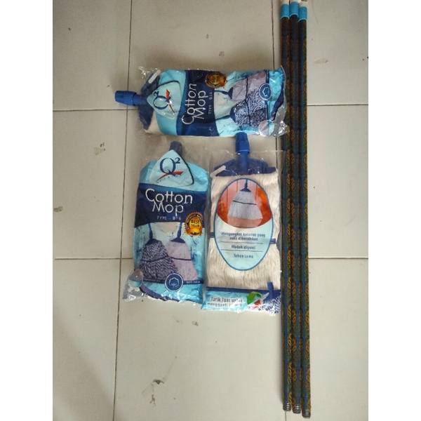 Mop pel jepit gagang/pel lantai Q2
