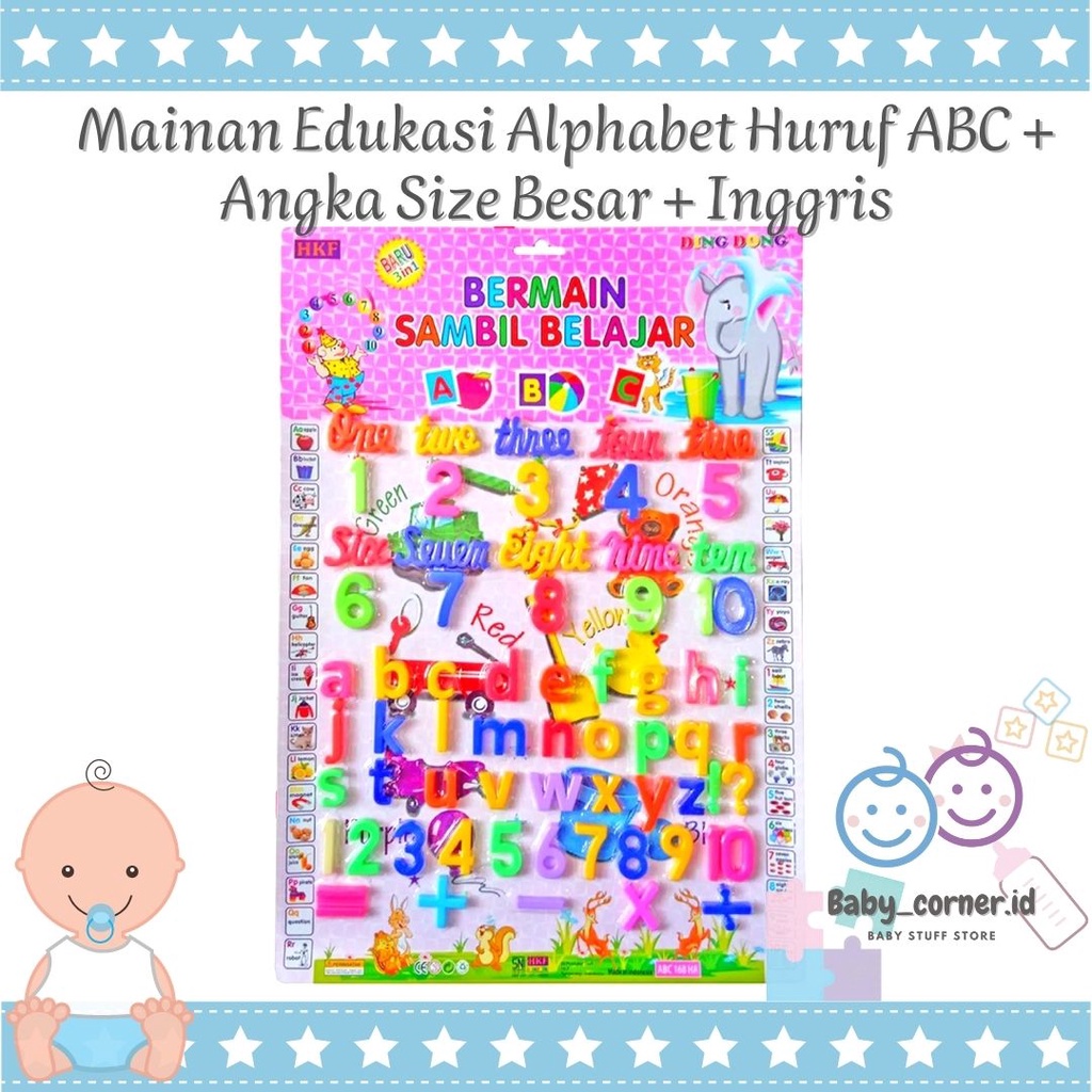 Mainan edukasi ABC 123 alfabet angka baca huruf alphabeth plastik letters numbers| Mainan Sensori Anak