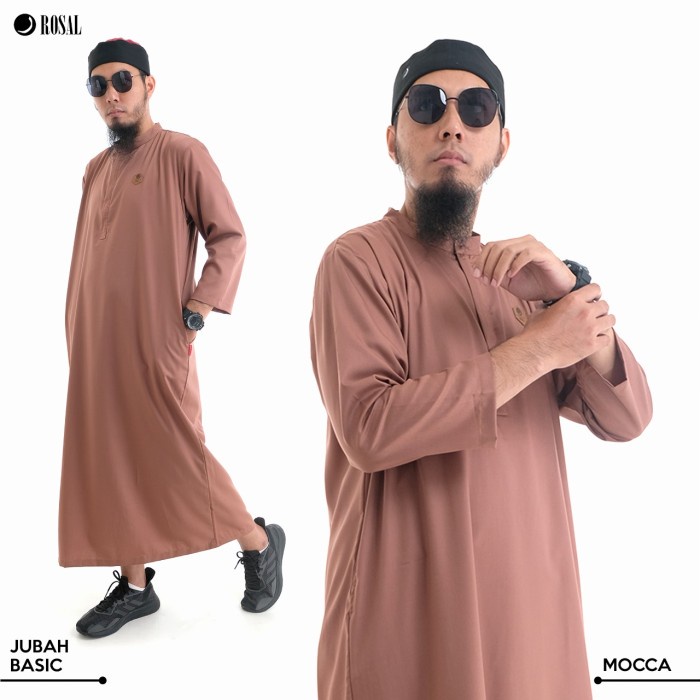 Jubah Basic ROSAL Gamis Jubah Premium Lengan Panjang Pria Dewasa