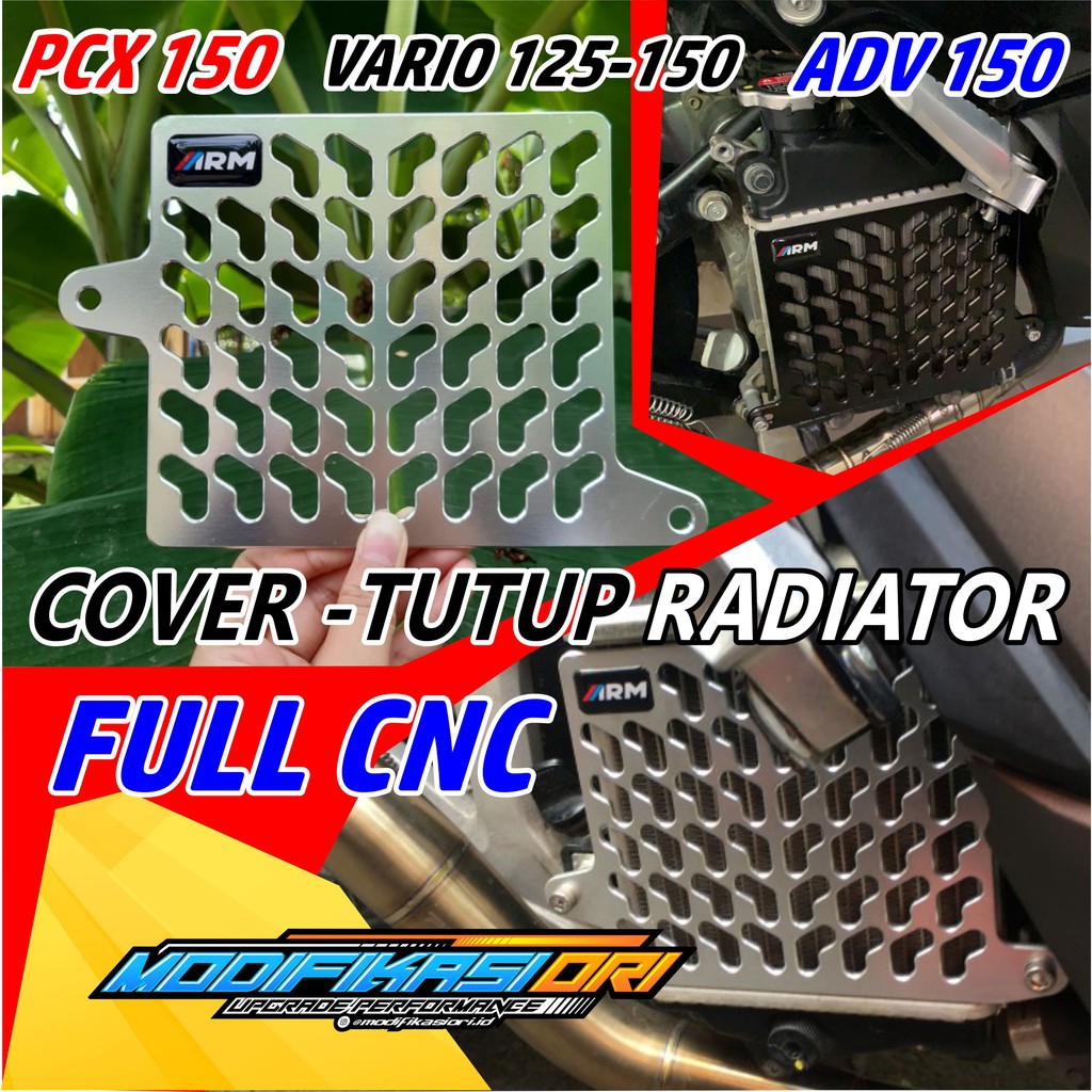 COVER RADIATOR RACING PCX 150 TUTUP RADIATOR VARIASI VARIO125-150 FULL CNC  PELINDUNG RADIATOR CUSTO