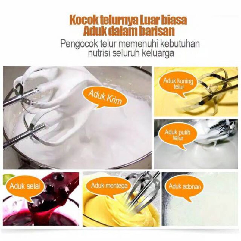 mesin hand mixer alat pengocok telor dan kue multi fungsi