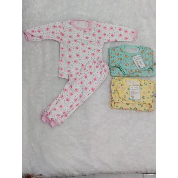 Setelan Bayi Oblong Lengan Panjang Merk Little Owl Piyama Baju Tidur Bayi SNI