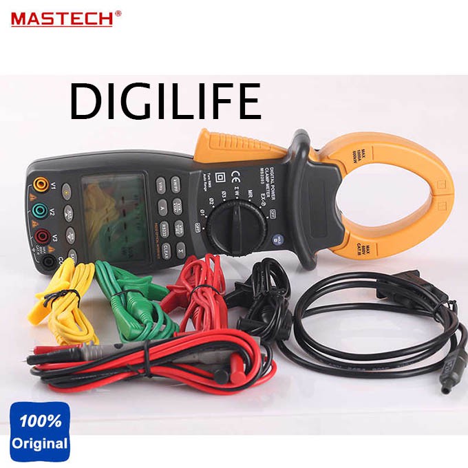 Three Phase Power Clamp Meter Mastech MS2203 Ampere Tang 3 Fas Fase MS-2203 Multimeter Voltase Fasa