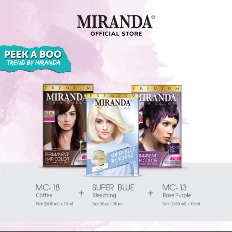 MIRANDA Premium Hair Colour / Semir Rambut / Cat Rambut Miranda 30ml