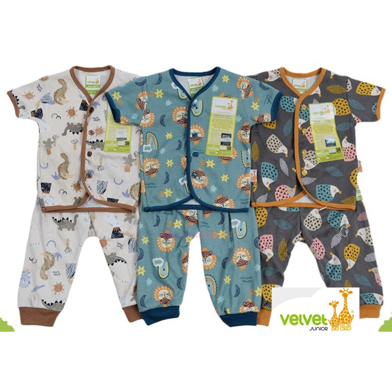 Velvet Junior (3 SETELAN) Baju Lengan Pendek Celana Panjang