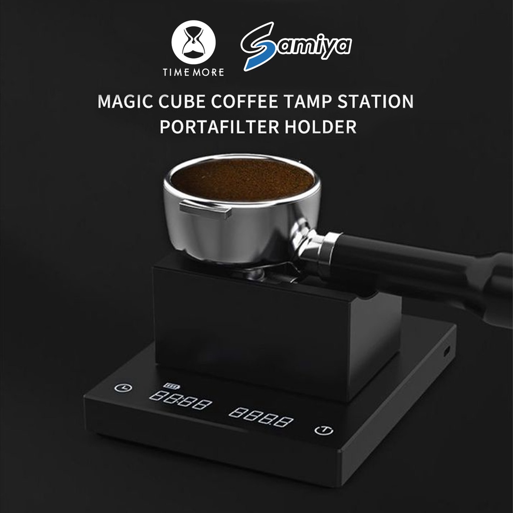 timemore magic cube coffee tamp portafilter stand holder / dudukan tempat porta tamping