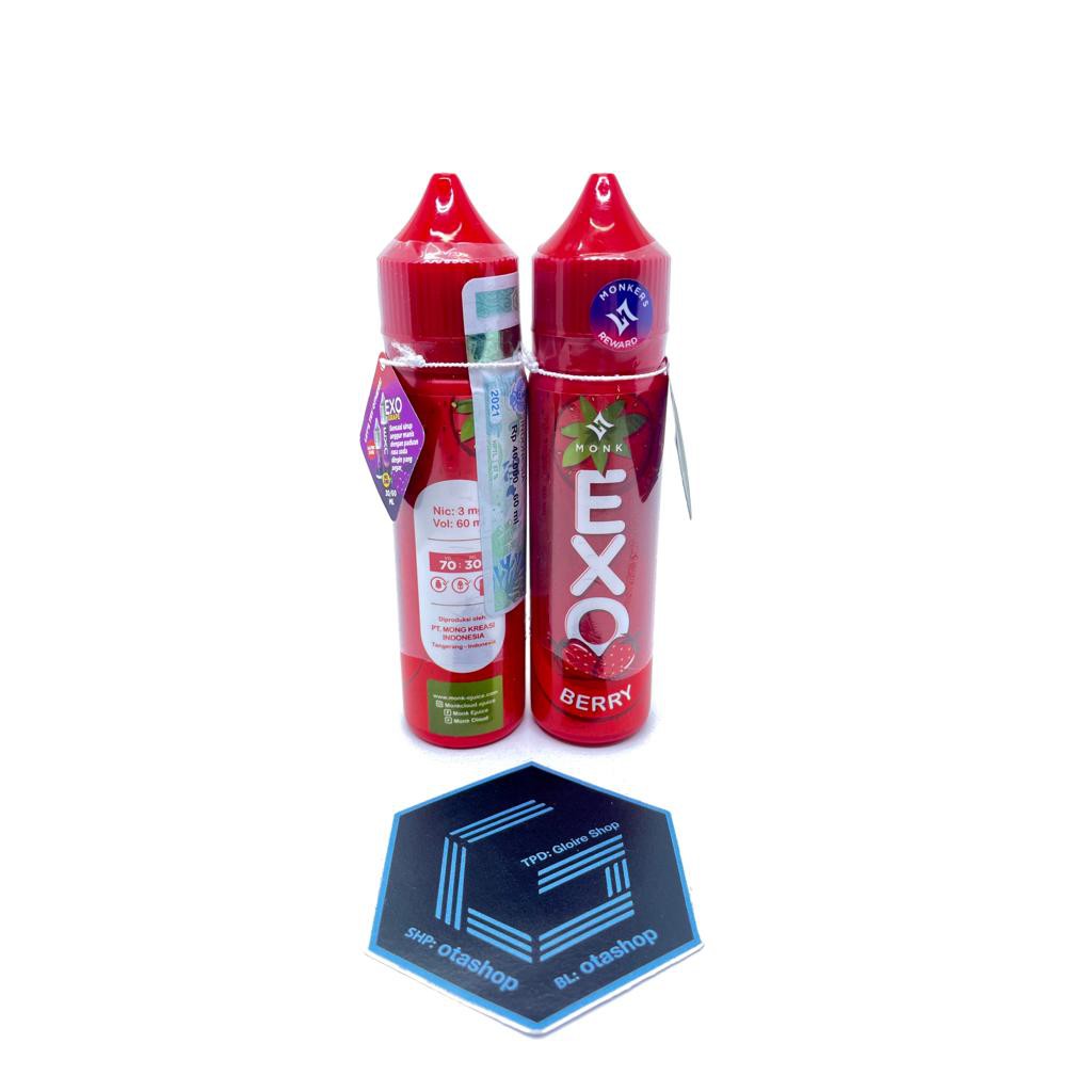 Exo BERRY by Monk 60ml 3mg liquid Strawberry Ice Mint vape exotic premium vapor lokal