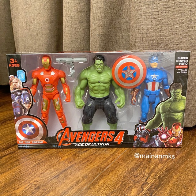 Figuran Robot Avengers 4 - Iron Man / Hulk / Captain America No.1890