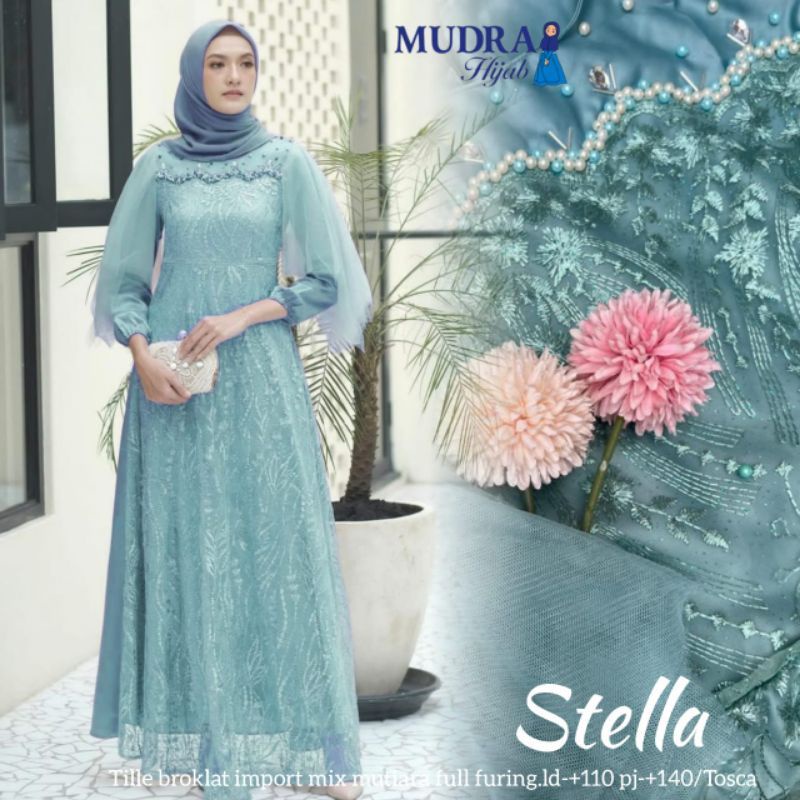 Luna Dress Brukat Tile Stela Maxy Stella Dress Brukat Kombinasi Tile Gamis Kondangan Brukat Wisuda Luna Maxy Jumbo xxl ld 120cm Gamis Broklat Mewah Gaun Pesta Modern Gamis Lebaran Terbaru Gamis Muslimah Cantik Outfit Bridesmaid Gaun Tunangan