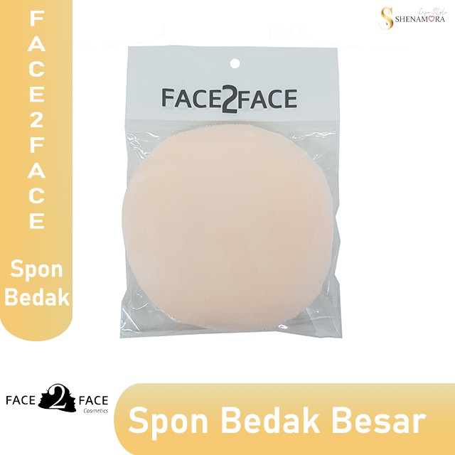 Face 2 Face Spon Muka / Spon Bedak Bulat Type Besar