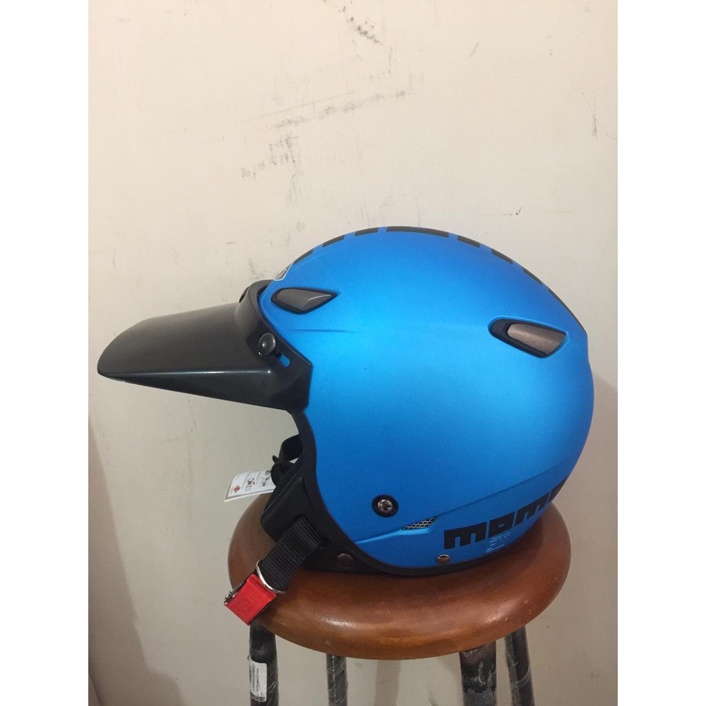 Helm Retro SNI momo warna hitam dof Free Path