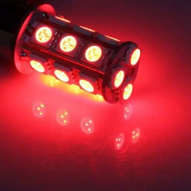 Lampu rem 18 led 1157 bayonet 24v kedip/flash
