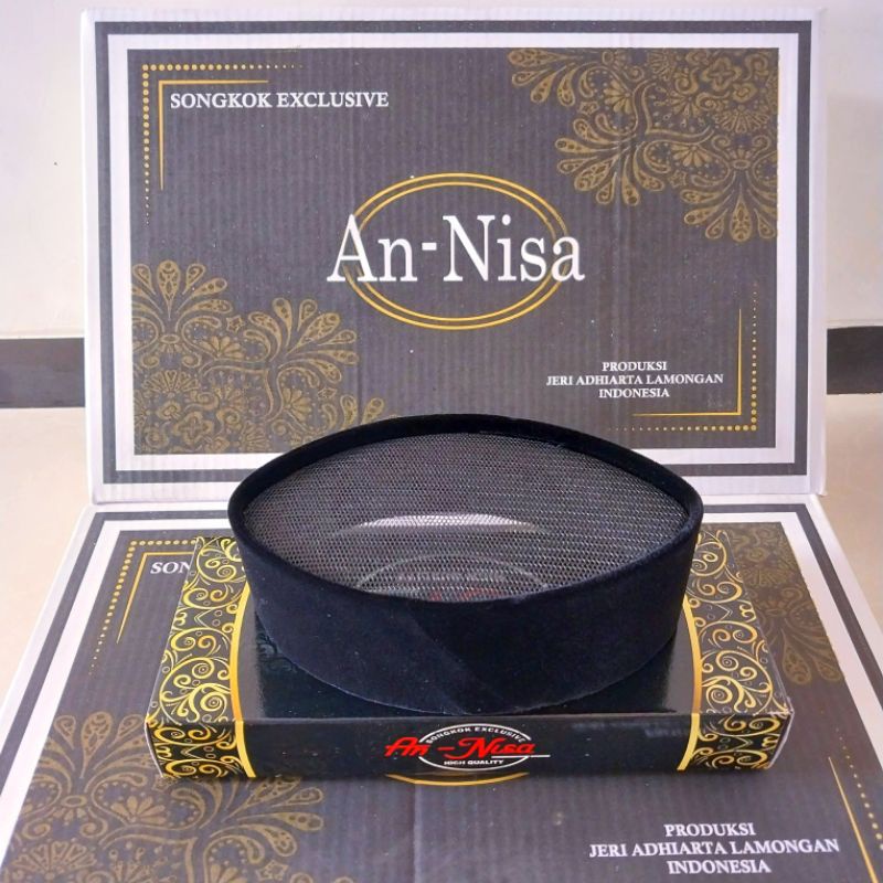 Peci Songkok Kopiah Kopya Full Ac An nisa Bludru hitam halus Tinggi 7cm 8cm 9cm 10cm terbaru