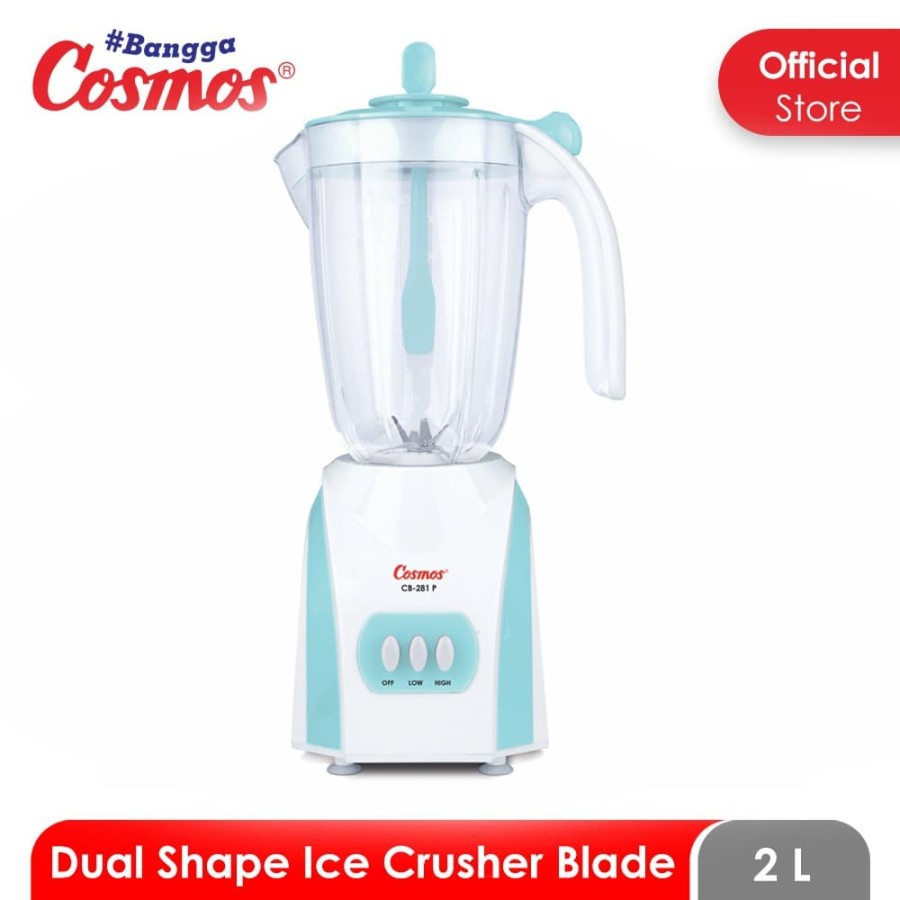 Blender Cosmos Jumbo 2in1 Plastik 2 Liter CB-281 P Anti Pecah