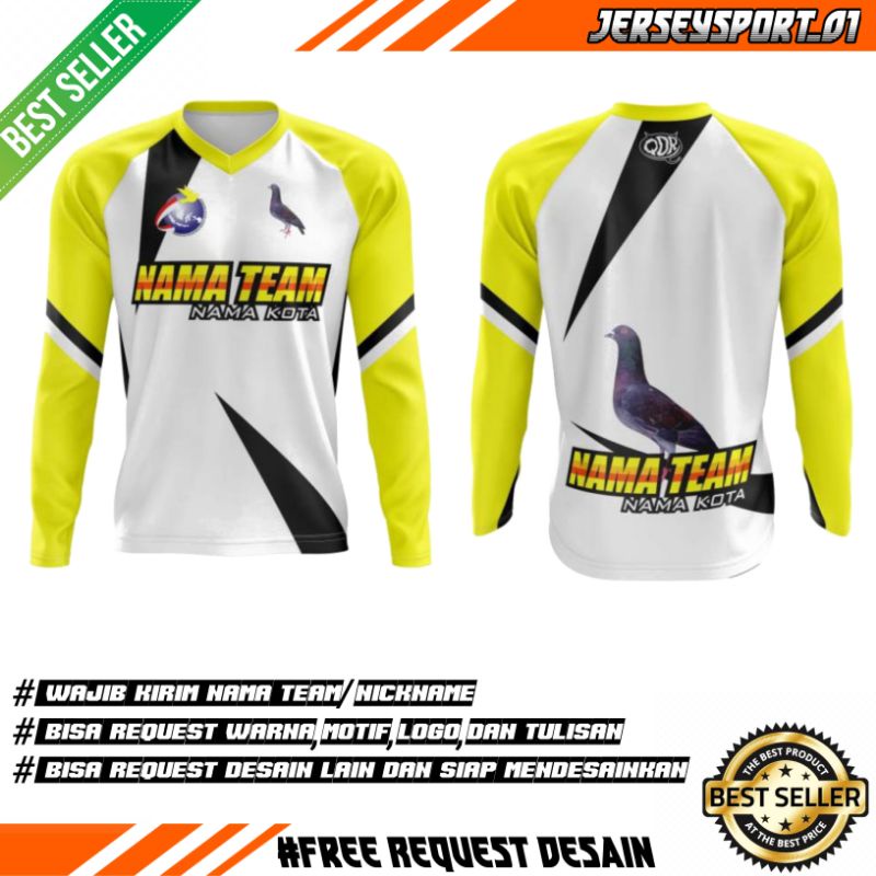 Jersey merpati desain bebas
