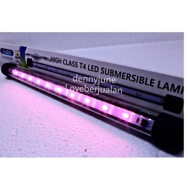 Lampu LED Aquarium T4 30 cm warna Putih &amp; Pink Sakkai Pro / Kyoto