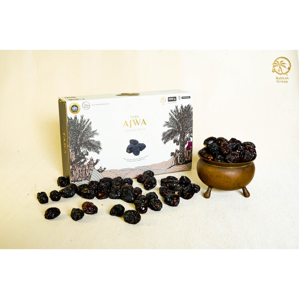 

Kurma Ajwa 1Kg Premium TABA Dates by Bakkah Group Kurma Nabi Madinah High Quality Hampers