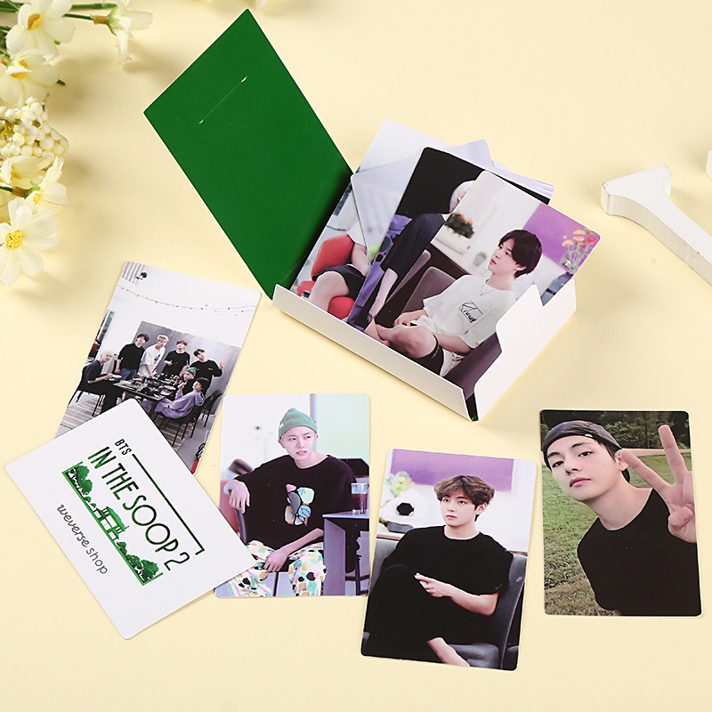 8pcs / Set Kartu Foto Mini BTS IN THE SOOP2 JK V JIN SUGA RM JIMIN J-HOPE