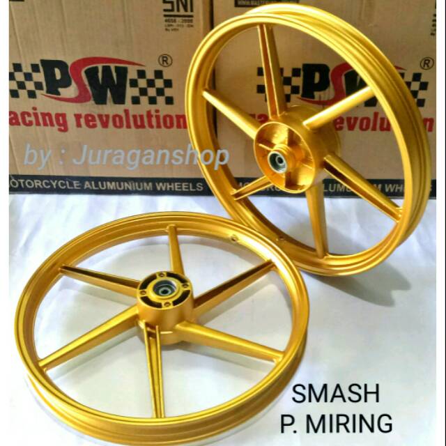Velg PSW GOLD Smash Palang Miring set Depan Belakang 140 & 160 ring 17 Velg Racing set