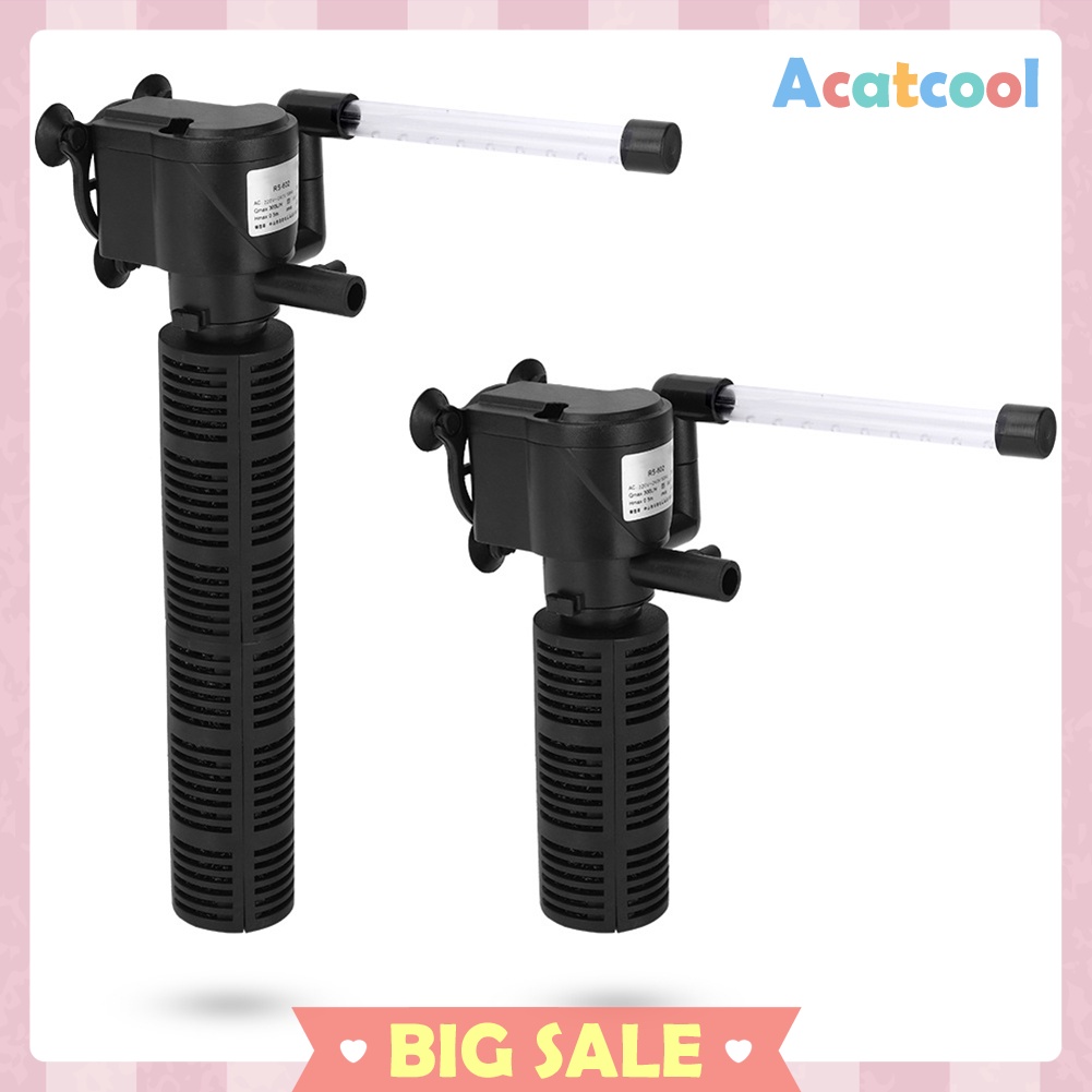 Aquarium Oxygen Filter 3 in 1 Submersible Fish Tank Silent Aeration Pump