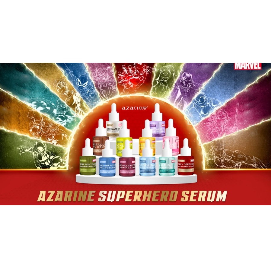 azarine x marvel Serum Series (Acne Spot/Niacinamide 5%/Hydramax/Revitalizing /Retinol)-20ml