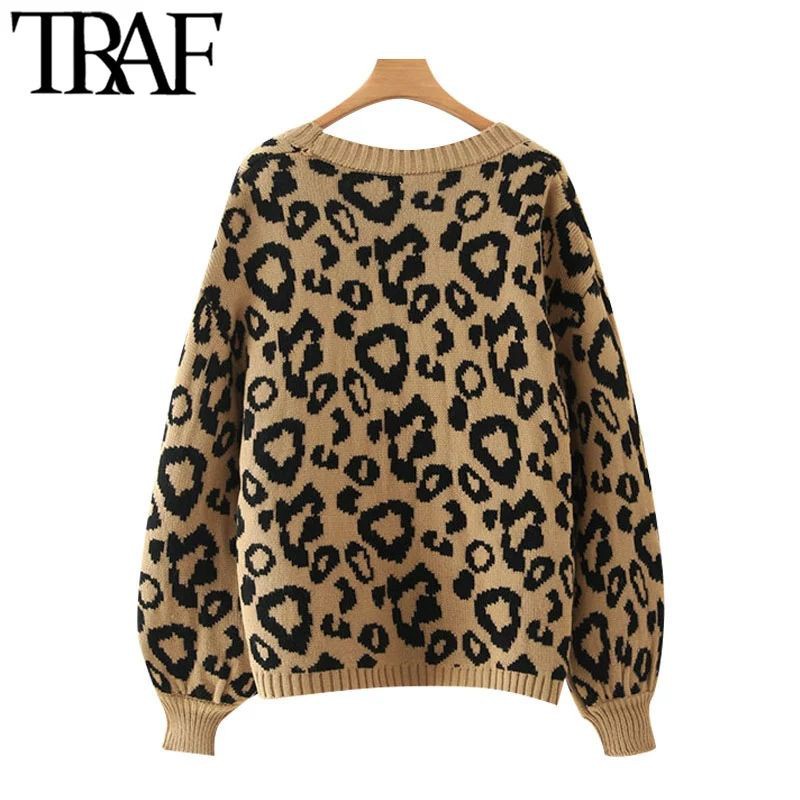 Cardigan Kardigan Rajut Vintage Cheetah