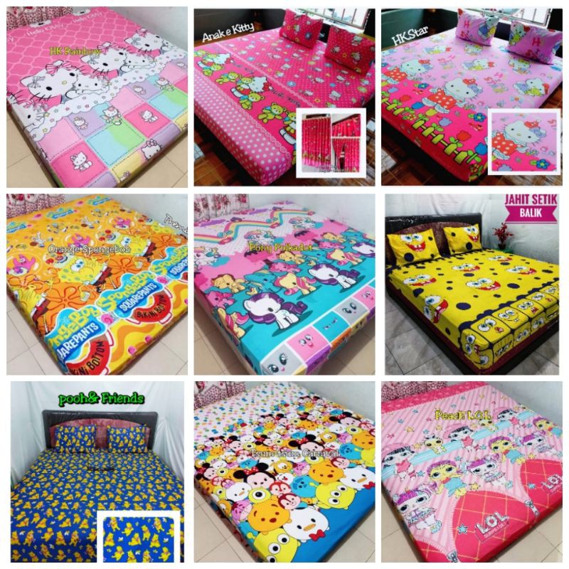 Sprei karakter anak /sprei homemade karakter