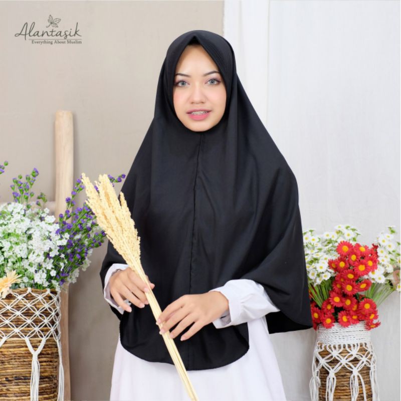 Alantasik - JILBAB SYARI WOLFIS UK L PET ANTEM KHIMAR HIJAB JUMBO WOLLPEACH R.22