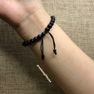 GELANG MUTIARA HITAM LUCU Premium Gift Unik Kekinian Simple Couple Aestetik Murah Bagus Tangan Tali Simpel Viral Kado Serut Modis