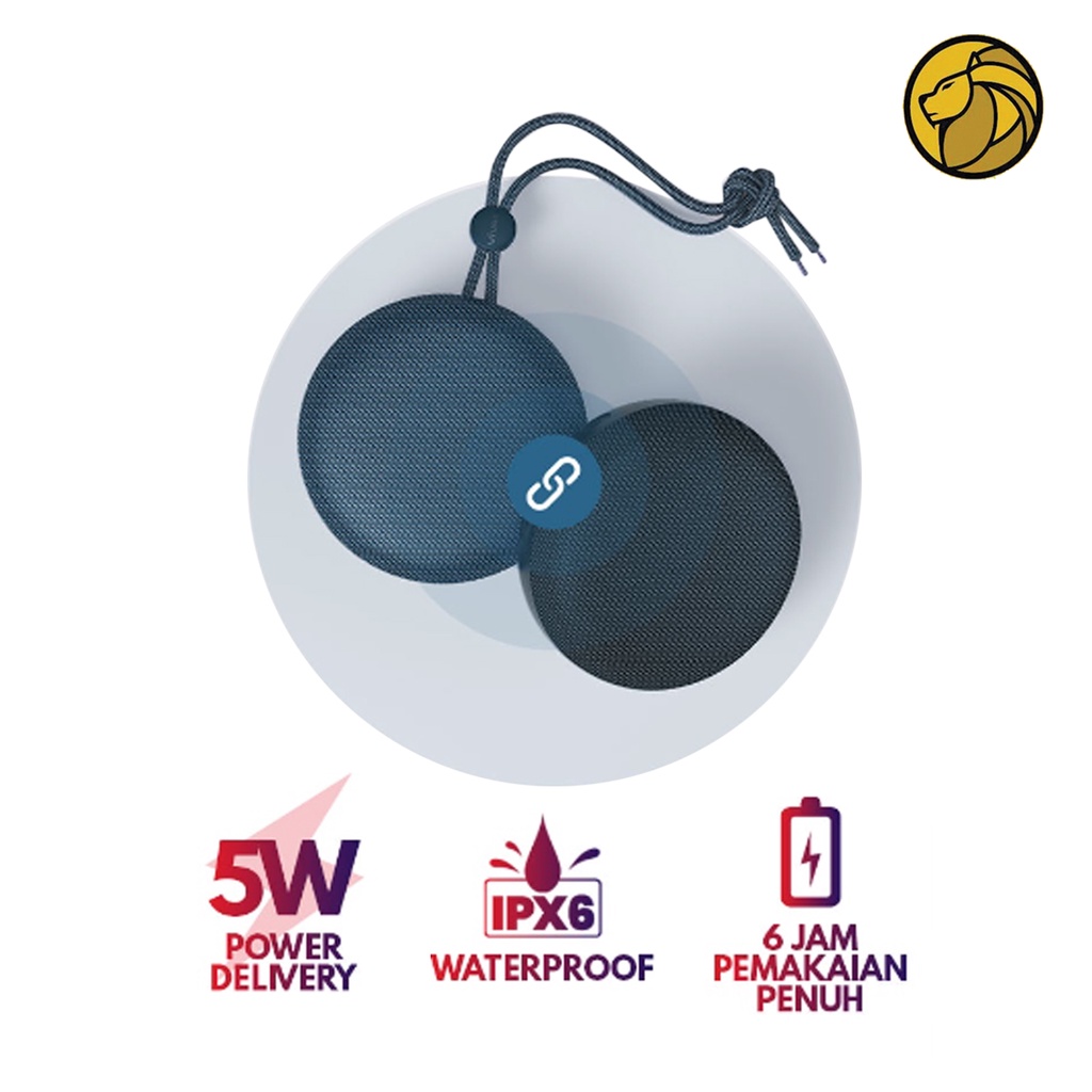 Vivan VS2 TWS Speaker Bluetooth Mini Portable Waterproof IPX6 Wireless