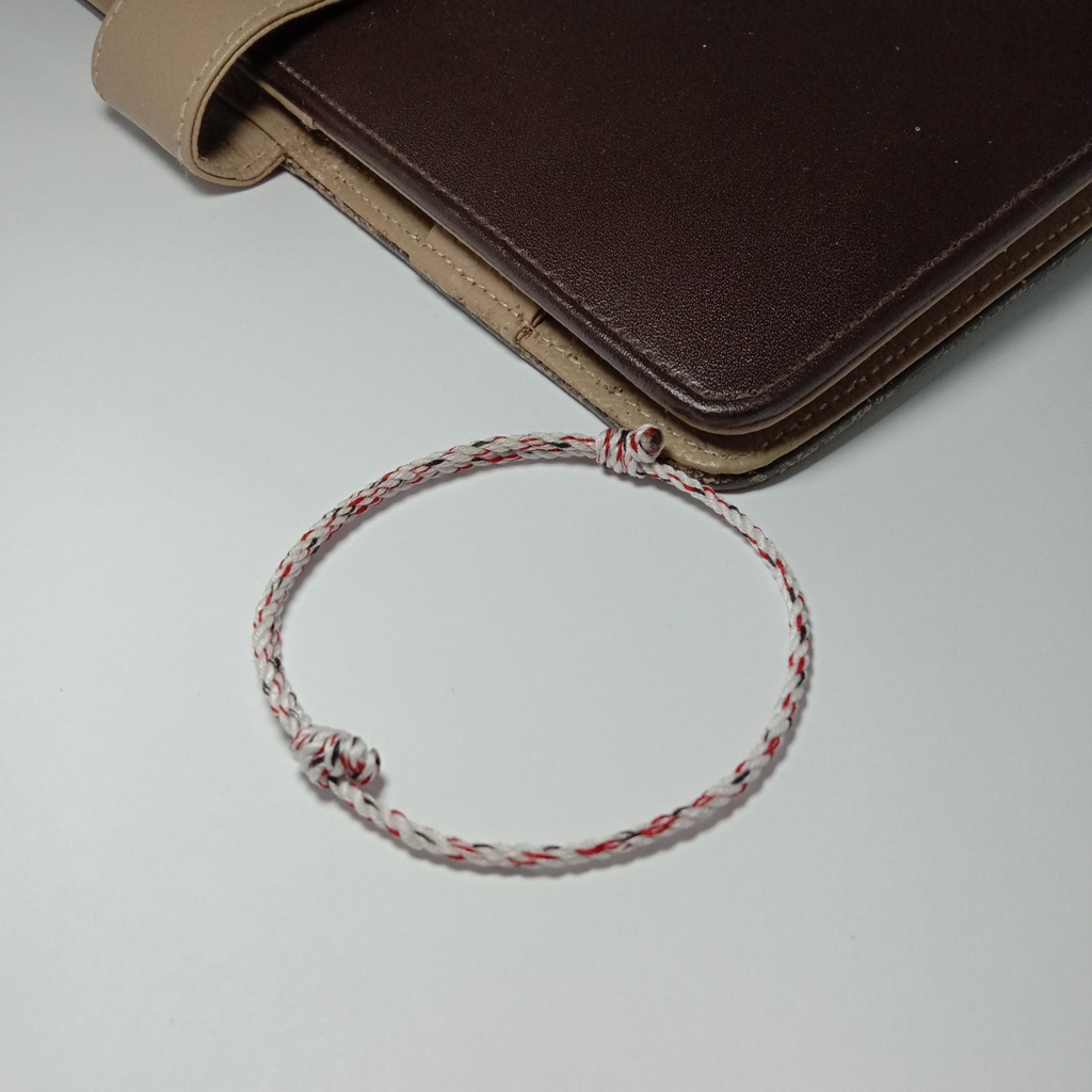 Gelang tangan etnik plintir tali benang tenun pria dan wanita dewasa / Bracelet kecil rajut handmade