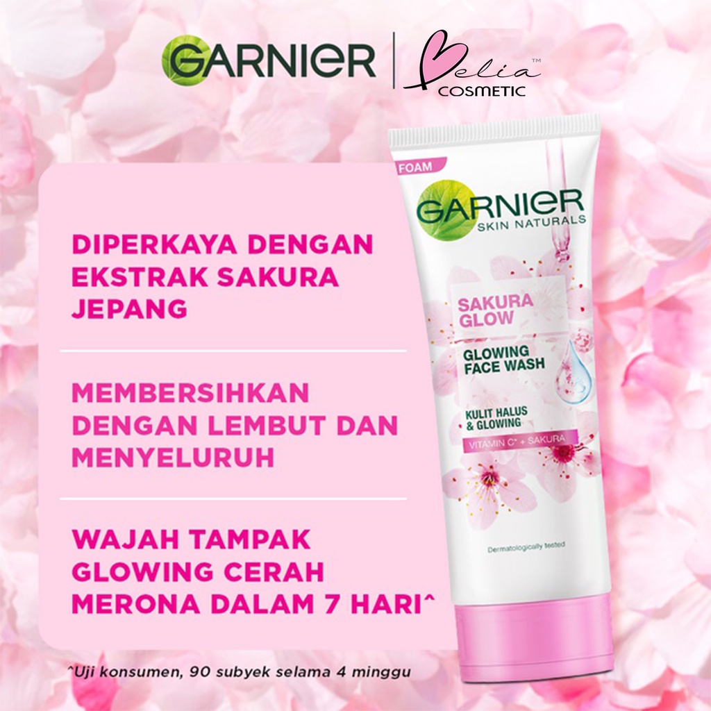 ❤ BELIA ❤ Garnier Sakura White Sakura Glow Pinkish Glow Foam | Hyaluron Whip Foam Sabun Cuci Muka Skin Care 50 100mL