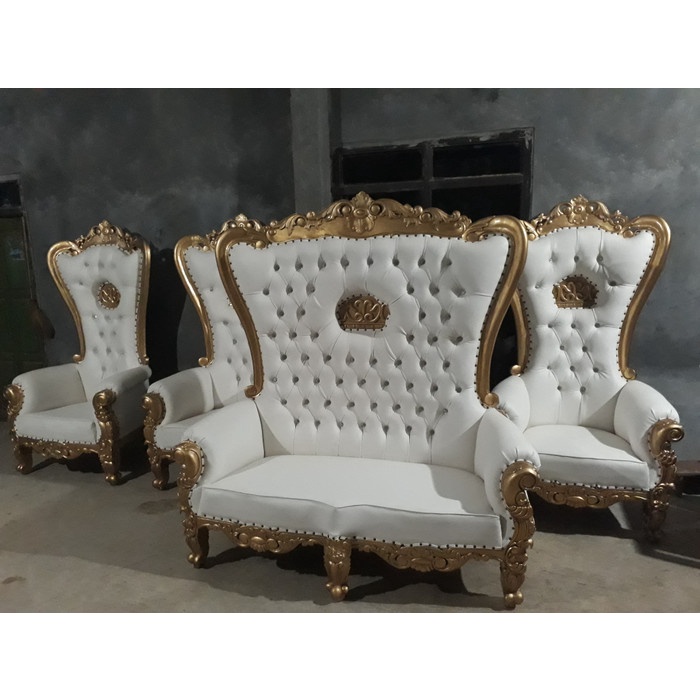 Kursi Pelaminan Syahrini Mahkota Set Kursi Pelaminan Jati