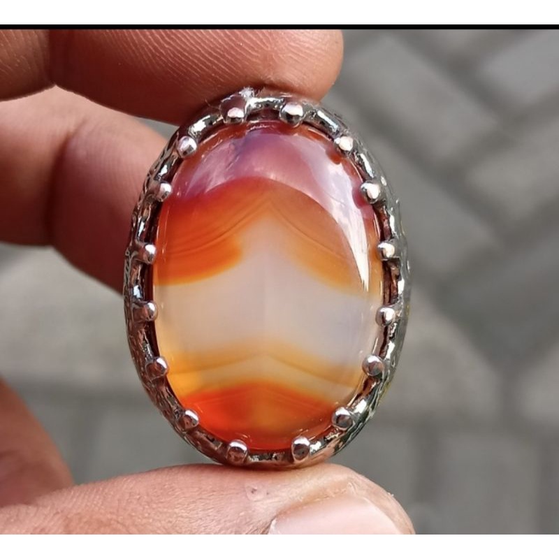 Akik Junjung Derajat Merah Orange