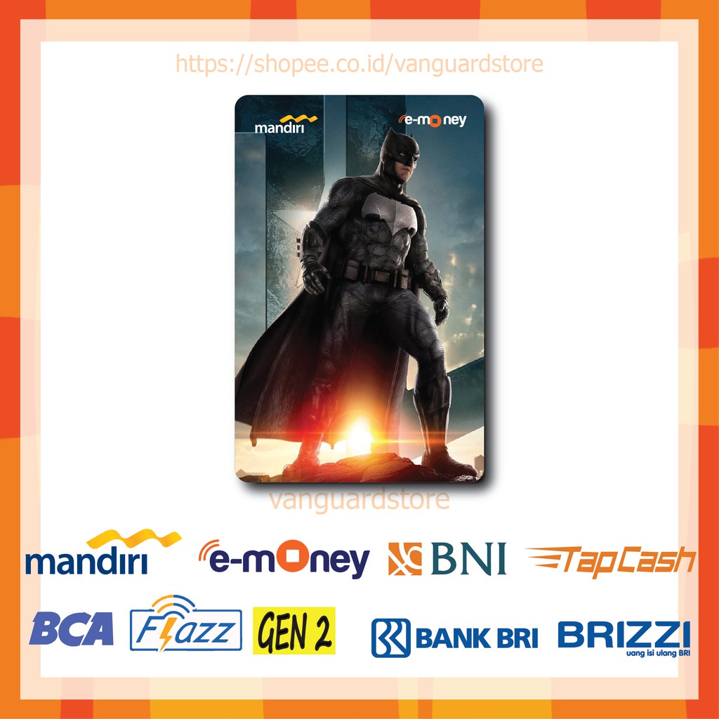 KARTU E MONEY E TOLL SUPERHERO BATMAN ANIME 42 EMONEY MANDIRI FLAZZ BCA BNI TAPCASH BRIZZI