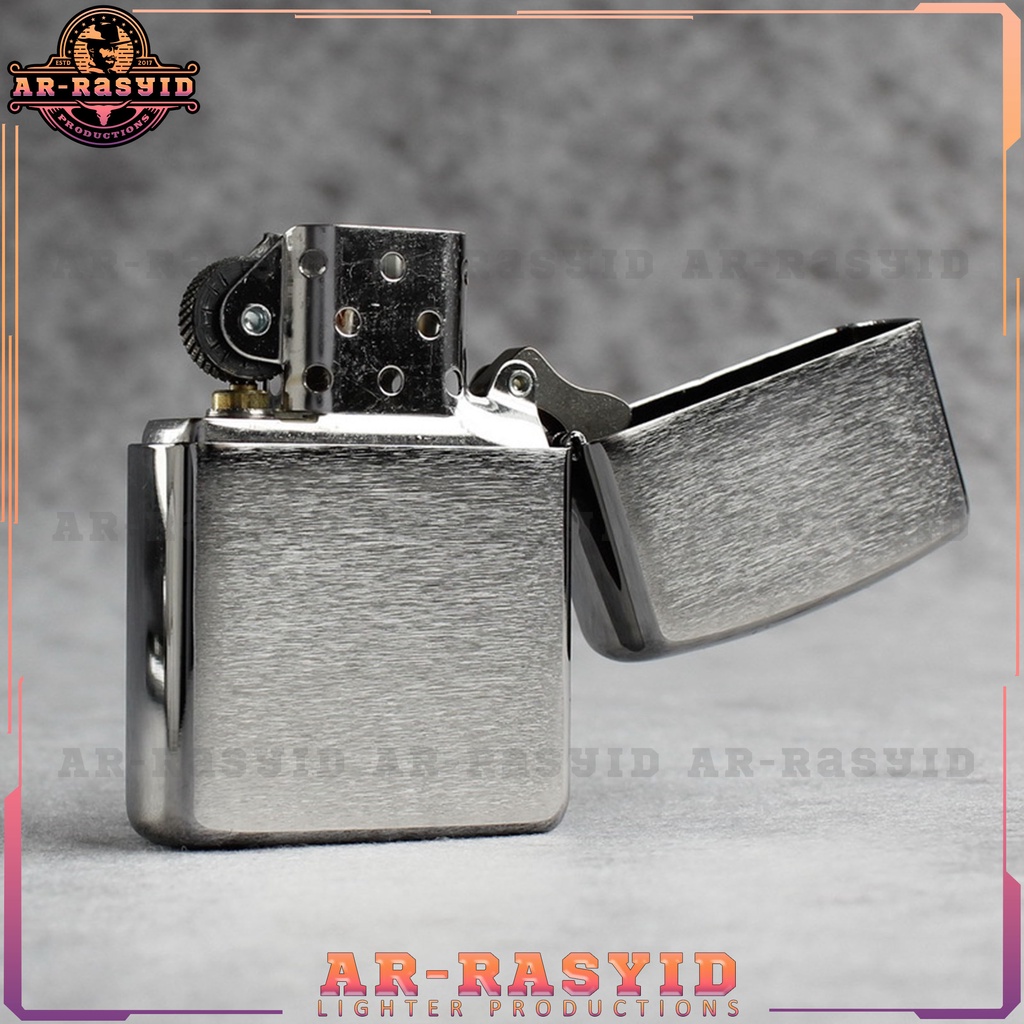 Korek Api Minyak Zippo Silver Chrome Brushed Sand 162