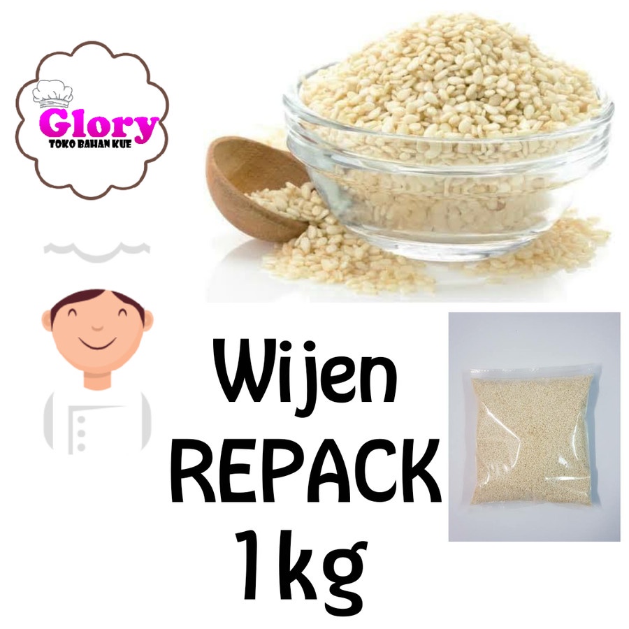 

wijen putih repack 1kg/WIJEN IMPORT BERSIH