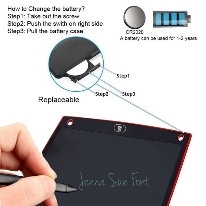 LCD DRAWING WRITING 12 INC PAPAN TULIS DIGITAL TABLET MULTIFUNGSI