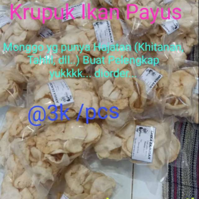 

krupuk ikan payus khas sidayu gurih dan renyah