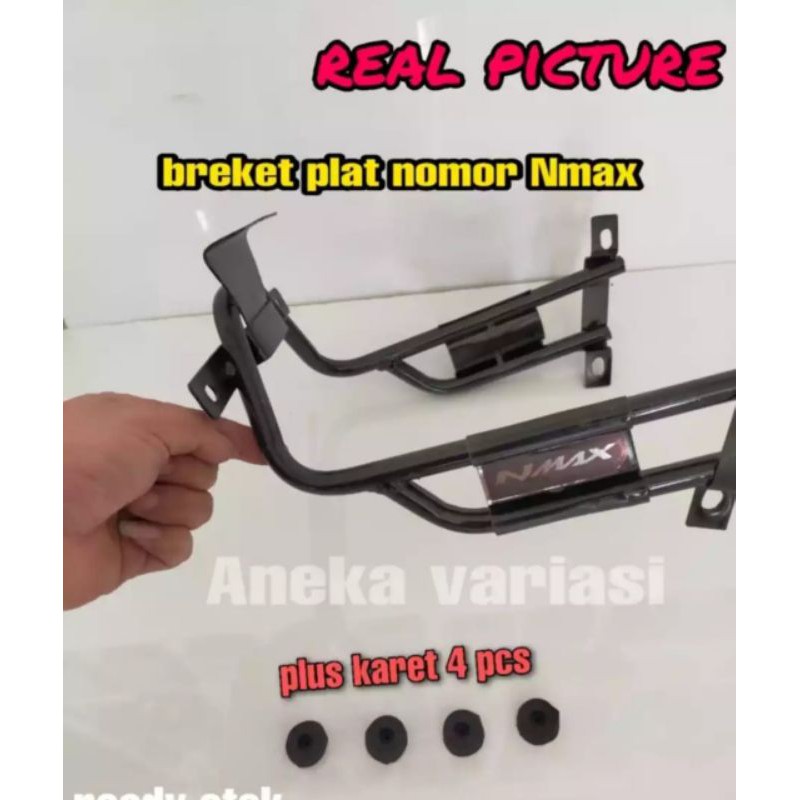 breket Nmax old/Nmax 2020 dudukan plat nomor Nmax free 4 baut dan karet