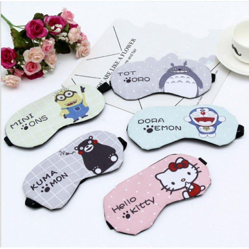 PENUTUP MATA TIDUR GEL PREMIUM WANITA MOTIF KARAKTER SLEEPY MASK