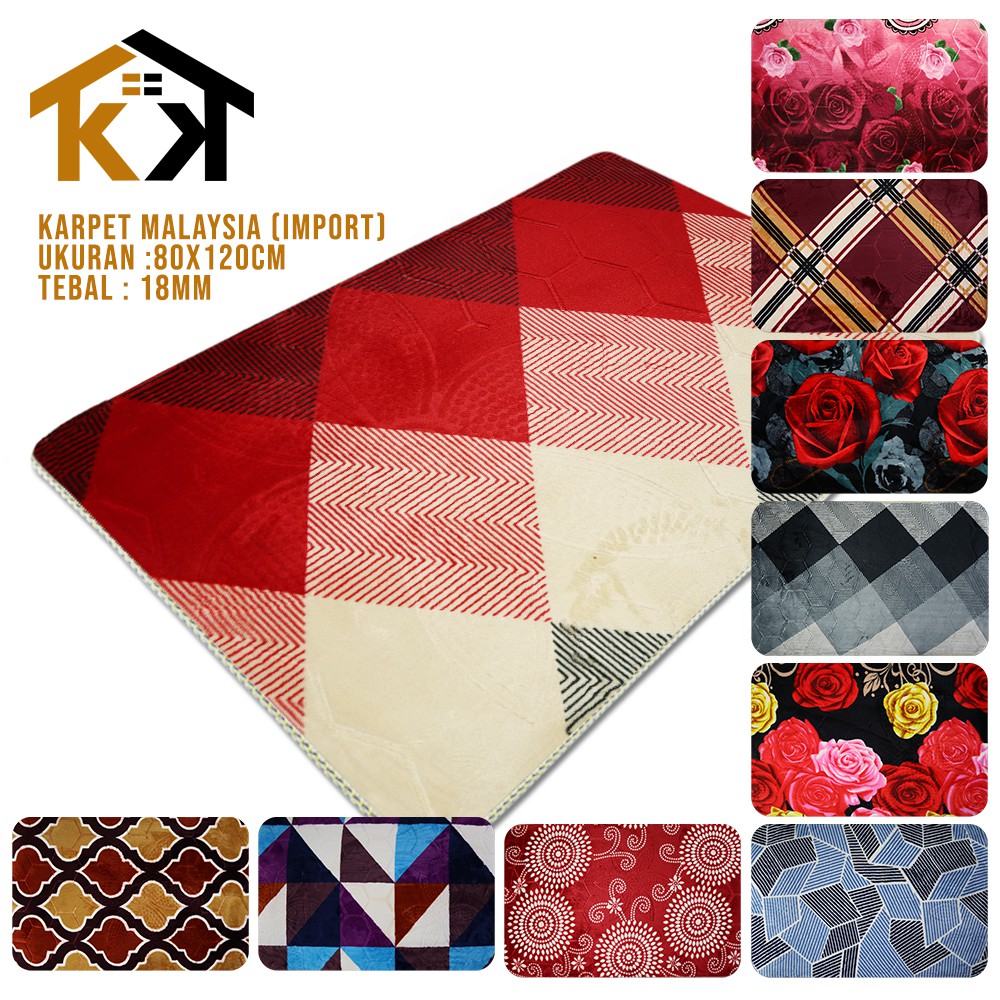 (KK) 80X120CM KARPET MALAYSIA EMPUK ANTI SLIP TEBAL1,8CM.HIGH QUALITY