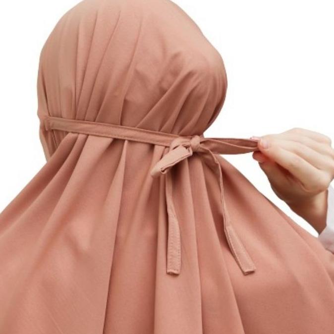 ✦ Bergo Maryam Tali Wolfis Tebal Jumbo XL/Hijab Instan/Premium// ◘