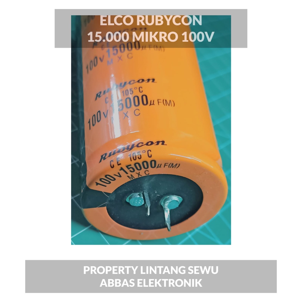 ELCO ELKO 15.000UF 100V RUBYCON ELCO 15000 MIKRO 100 VOLT RUBYCON RUBIKON